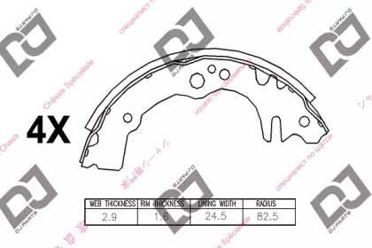 Комлект тормозных накладок DJ PARTS BS1084